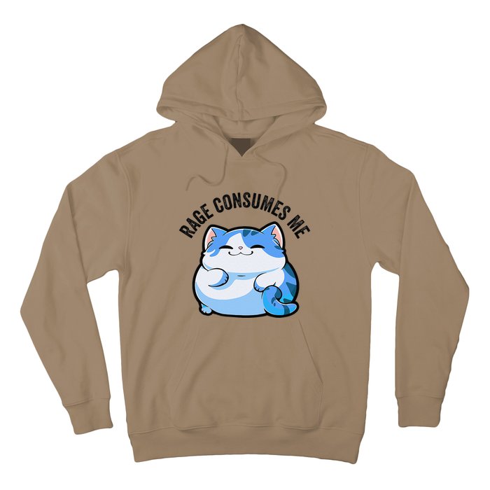 Rage Consumes Me Funny Cat Hoodie