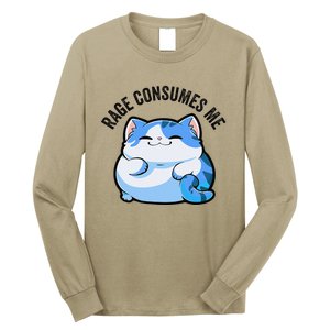 Rage Consumes Me Funny Cat Long Sleeve Shirt