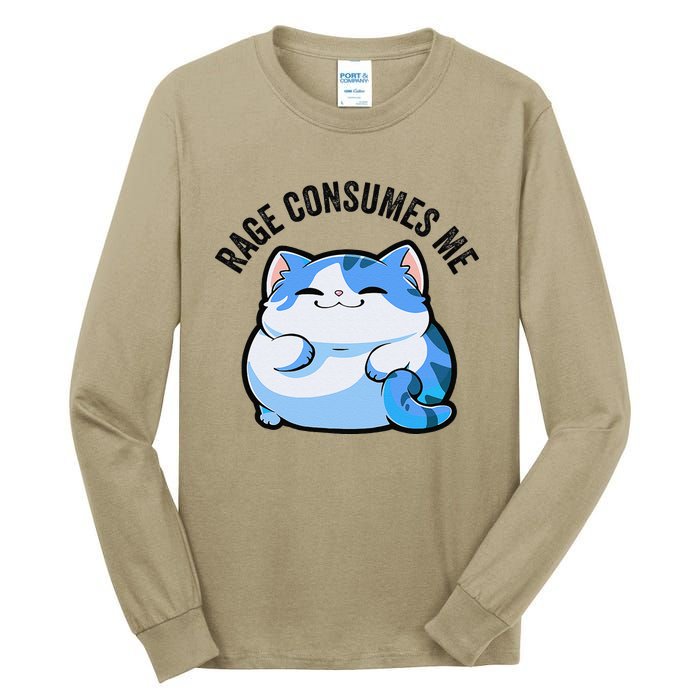 Rage Consumes Me Funny Cat Tall Long Sleeve T-Shirt