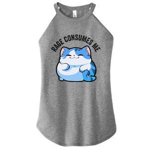 Rage Consumes Me Funny Cat Women's Perfect Tri Rocker Tank