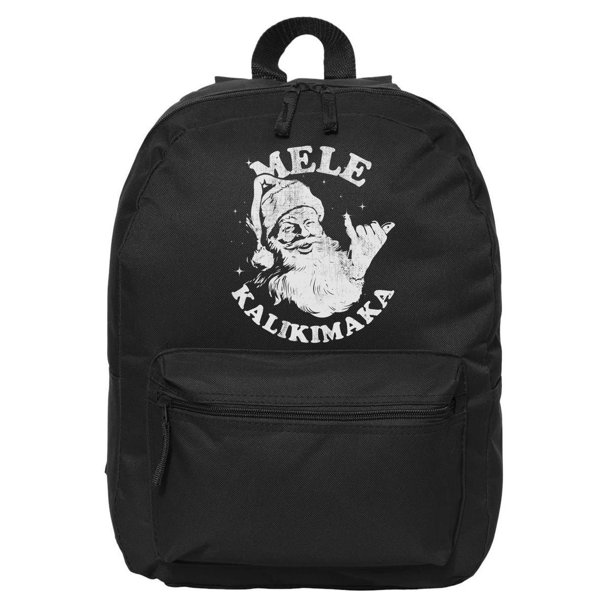 Retro Christmas Mele Kalikimaka Santa Shaka Hawaii Essential 16 in Basic Backpack