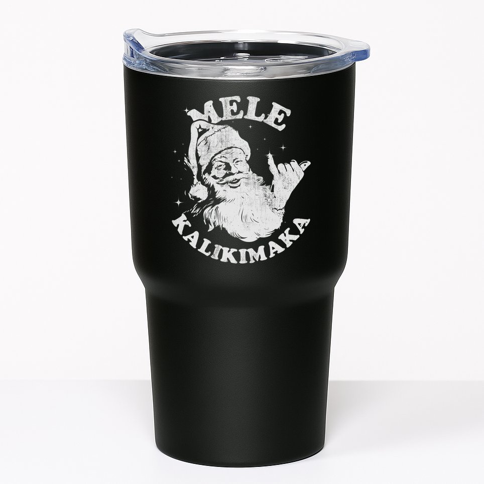 Retro Christmas Mele Kalikimaka Santa Shaka Hawaii Essential Tumbler