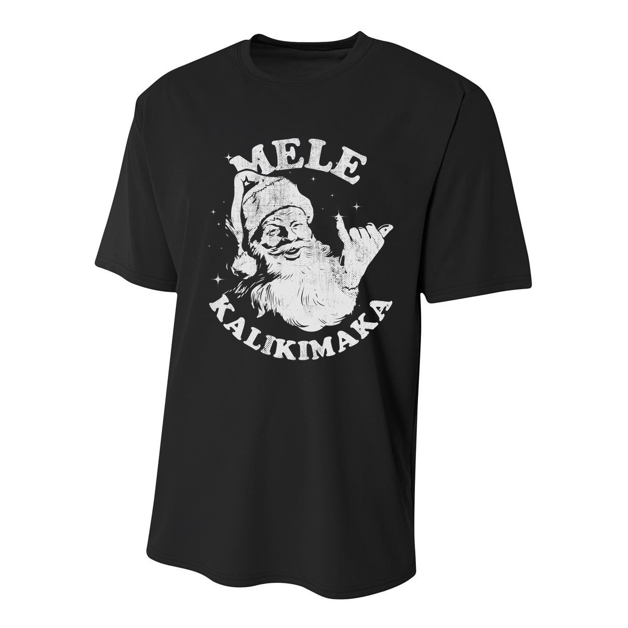 Retro Christmas Mele Kalikimaka Santa Shaka Hawaii Essential Youth Performance Sprint T-Shirt