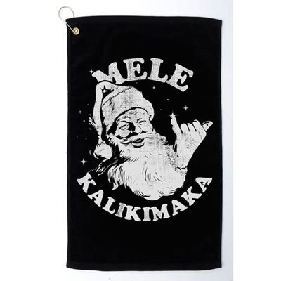 Retro Christmas Mele Kalikimaka Santa Shaka Hawaii Essential Golf Towel