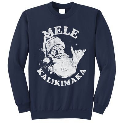 Retro Christmas Mele Kalikimaka Santa Shaka Hawaii Essential Sweatshirt