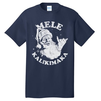 Retro Christmas Mele Kalikimaka Santa Shaka Hawaii Essential Tall T-Shirt