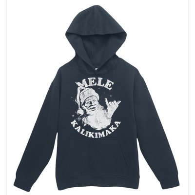 Retro Christmas Mele Kalikimaka Santa Shaka Hawaii Essential Urban Pullover Hoodie