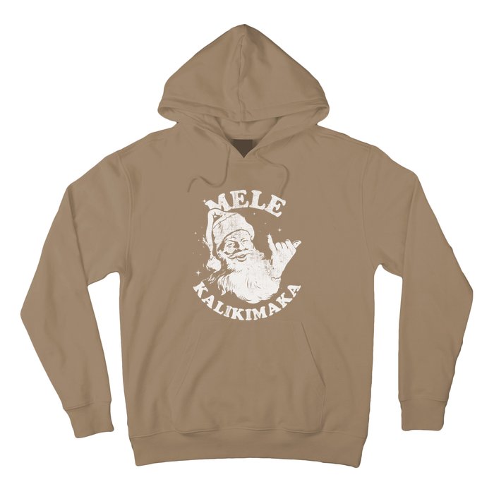 Retro Christmas Mele Kalikimaka Santa Shaka Hawaii Essential Hoodie