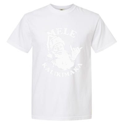 Retro Christmas Mele Kalikimaka Santa Shaka Hawaii Essential Garment-Dyed Heavyweight T-Shirt