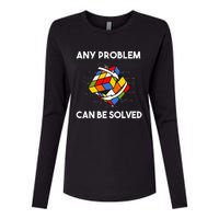 Rubik's Cube Magic Cube Retro Rubi Vintage Nerd Womens Cotton Relaxed Long Sleeve T-Shirt