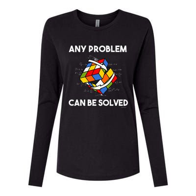 Rubik's Cube Magic Cube Retro Rubi Vintage Nerd Womens Cotton Relaxed Long Sleeve T-Shirt