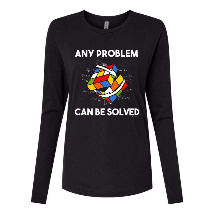 Rubik's Cube Magic Cube Retro Rubi Vintage Nerd Womens Cotton Relaxed Long Sleeve T-Shirt