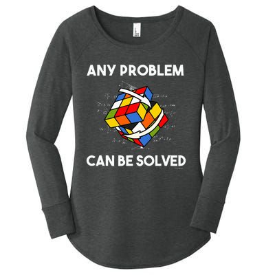 Rubik's Cube Magic Cube Retro Rubi Vintage Nerd Women's Perfect Tri Tunic Long Sleeve Shirt