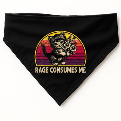 Rage Consumes Me Funny Cat Humor Joke USA-Made Doggie Bandana