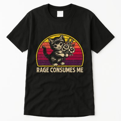 Rage Consumes Me Funny Cat Humor Joke Tall T-Shirt