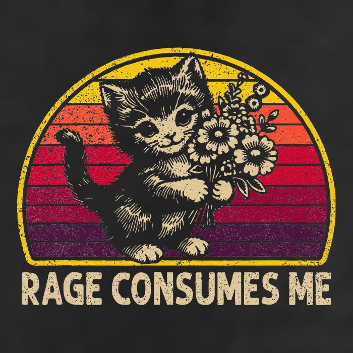Rage Consumes Me Funny Cat Humor Joke Adult Drive Performance Visor