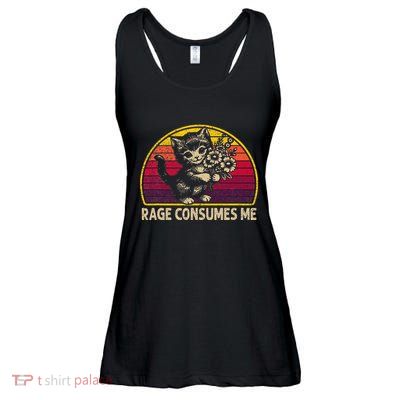 Rage Consumes Me Funny Cat Humor Joke Ladies Essential Flowy Tank