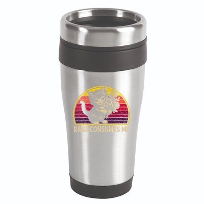 Rage Consumes Me Funny Cat Humor Joke 16oz Travel Tumbler