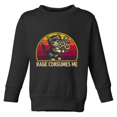 Rage Consumes Me Funny Cat Humor Joke Toddler Sweatshirt