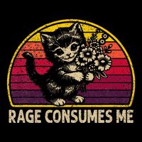 Rage Consumes Me Funny Cat Humor Joke Tank Top