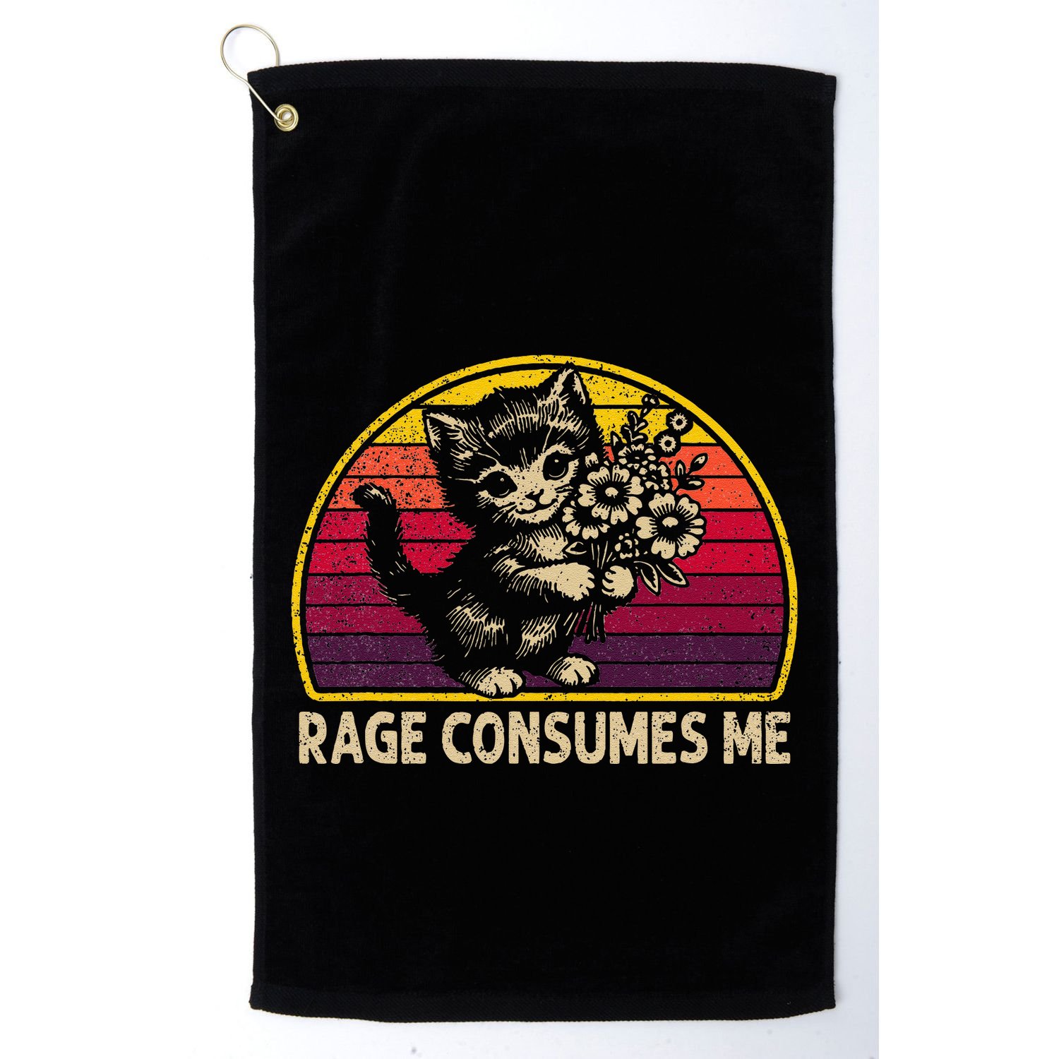 Rage Consumes Me Funny Cat Humor Joke Golf Towel