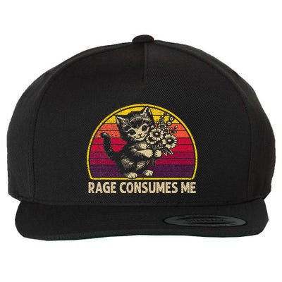 Rage Consumes Me Funny Cat Humor Joke Wool Snapback Cap