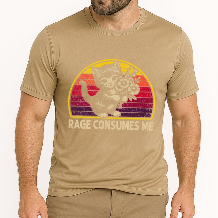 Rage Consumes Me Funny Cat Humor Joke Cooling Performance Crew T-Shirt