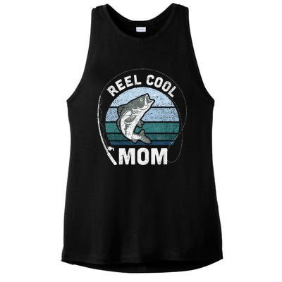 Reel Cool Mom Fishing Mothers Day Ladies PosiCharge Tri-Blend Wicking Tank