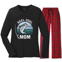 Reel Cool Mom Fishing Mothers Day Women's Long Sleeve Flannel Pajama Set 