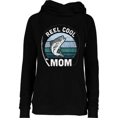 Reel Cool Mom Fishing Mothers Day Womens Funnel Neck Pullover Hood