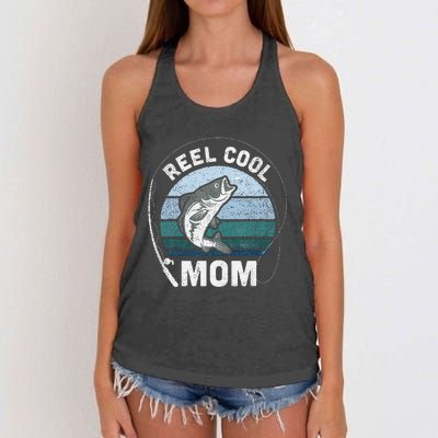 Reel Cool Mom Fishing Mothers Day Women's Knotted Racerback Tank