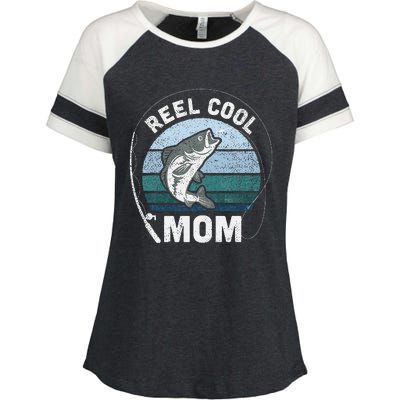 Reel Cool Mom Fishing Mothers Day Enza Ladies Jersey Colorblock Tee