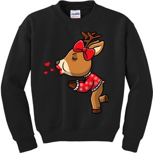 Reindeer Christmas Matching Couple Kids Sweatshirt