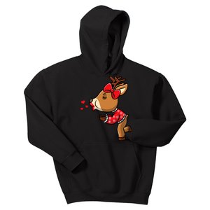 Reindeer Christmas Matching Couple Kids Hoodie