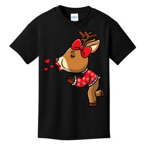 Reindeer Christmas Matching Couple Kids T-Shirt