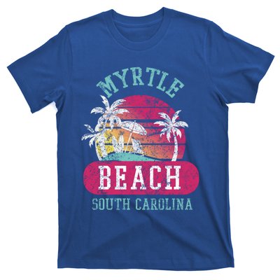 Retro Cool Myrtle Beach Sc Distressed Sunset Great Gift T-Shirt