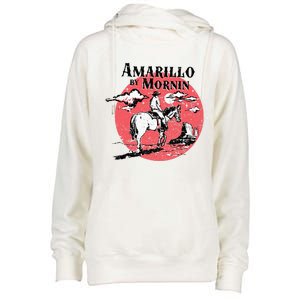 Retro Country Music Amarillo By Morning Western Cowboy Gift Womens Funnel Neck Pullover Hood