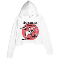 Retro Country Music Amarillo By Morning Western Cowboy Gift Crop Fleece Hoodie