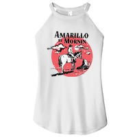 Retro Country Music Amarillo By Morning Western Cowboy Gift Women's Perfect Tri Rocker Tank