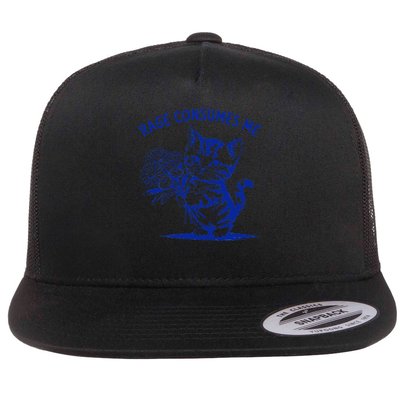 Rage Consumes Me Cat Flower Cute Kitten Cat Meme Funny Flat Bill Trucker Hat