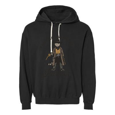 Rage Consumes Me Partner Funny Western Cowboy Cat Garment-Dyed Fleece Hoodie