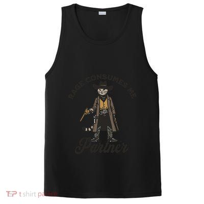 Rage Consumes Me Partner Funny Western Cowboy Cat PosiCharge Competitor Tank