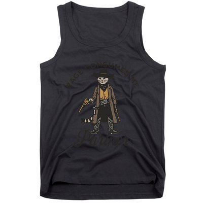 Rage Consumes Me Partner Funny Western Cowboy Cat Tank Top