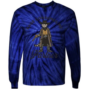 Rage Consumes Me Partner Funny Western Cowboy Cat Tie-Dye Long Sleeve Shirt