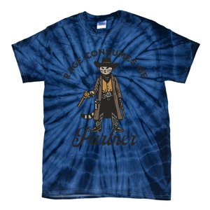 Rage Consumes Me Partner Funny Western Cowboy Cat Tie-Dye T-Shirt