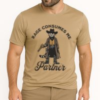 Rage Consumes Me Partner Funny Western Cowboy Cat Cooling Performance Crew T-Shirt