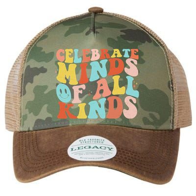 Retro Celebrate Minds Of All Kinds Legacy Tie Dye Trucker Hat