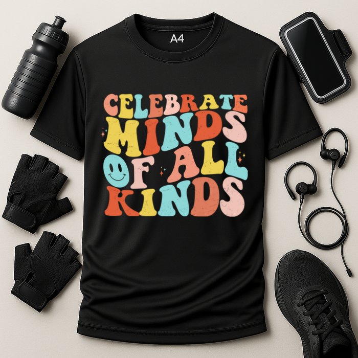 Retro Celebrate Minds Of All Kinds Cooling Performance Crew T-Shirt
