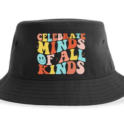 Retro Celebrate Minds Of All Kinds Sustainable Bucket Hat