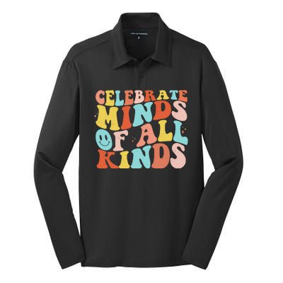 Retro Celebrate Minds Of All Kinds Silk Touch Performance Long Sleeve Polo